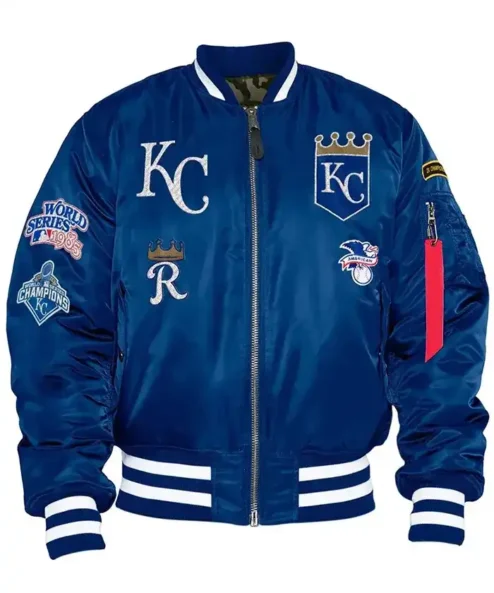 Kansas City Royals Ma-1 Blue Bomber Jacket