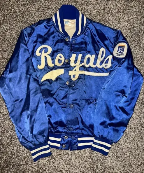 Kansas City Royals Vintage Blue Satin Jacket