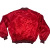 Keara Harris Chicago Bulls Red Satin Varsity Jacket Back