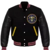 Kirsten Denver Nuggets Varsity Black Full Snap Varsity Jacket