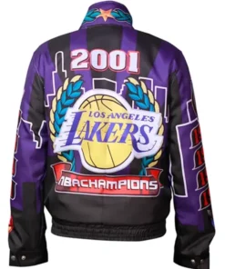 Kuhlman Los Angeles Lakers Championship Leather Jacket Back