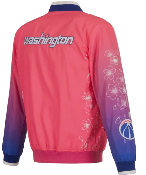 Kyra Stehr Washington Wizards Bomber Zipper Jacket Back