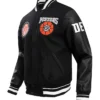 Leonora Detroit Pistons Black Wool Letterman Jacket