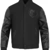 Leuschke Memphis Grizzlies Black Wool Varsity Jacket