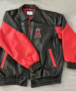 Los Angeles Angels Classic Vintage Bomber Leather Jacket