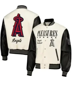 Los Angeles Angels Full Snap Letterman Wool Varsity Jacket