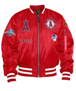 Los Angeles Angels Ma-1 Bomber Red Jacket