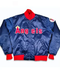 Los Angeles Angels Vintage Blue Bomber Jacket