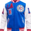 Los Angeles Clippers Blue Wool Varsity Jacket