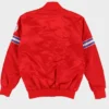 Los Angeles Clippers Red Satin Full Snap Jacket Back