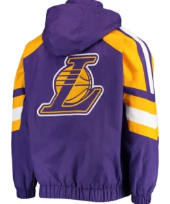 Los Angeles Lakers Purple Starter Pullover Jacket Back