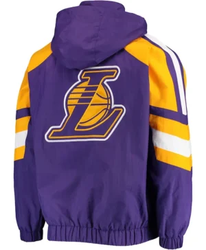 Los Angeles Lakers Purple Starter Pullover Jacket Back