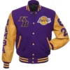 Los Angeles Lakers Purple Wool Varsity Jacket