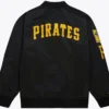 MLB Pittsburgh Pirates Black Zipper Bomber Jacket Back