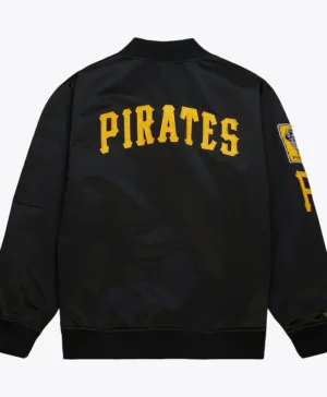 MLB Pittsburgh Pirates Black Zipper Bomber Jacket Back