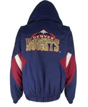 Mae Roberts Denver Nuggets Vintage Bomber Pullover Jacket Back