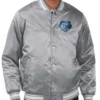 Memphis Grizzlies Grey Satin Varsity Jacket