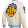 Memphis Grizzlies Satin Full Snap Varsity Jacket Back