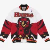 Men’s White Atlanta Hawks 1995 Printed Varsity Jacket
