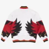 Men’s White Atlanta Hawks 1995 Printed Varsity Jacket Back