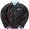 Miami Heat City Edition Black Satin Varsity Jacket