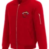 Miami Heat Red Bomber Full Zip Jacket