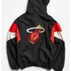 Miami Heat Starter Black Pullover Vintage Jacket Back