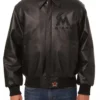 Miami Marlins Classic Black Bomber Leather Jacket
