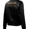 Micah Memphis Grizzlies Full Snap Black Satin Varsity Jacket Back