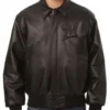 Milwaukee Brewers Bomber Black Leather Jacket