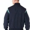 Milwaukee Bucks Black Varsity Satin Jacket Back