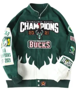 Milwaukee Bucks Championship Suede Varsity Jacket