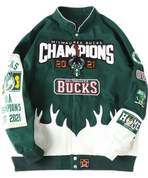 Milwaukee Bucks Championship Suede Varsity Jacket