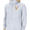 Milwaukee Bucks Championship White And Gold Hooded Jacket