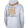 Milwaukee Bucks Championship White And Gold Hooded Jacket Back