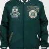 Milwaukee Bucks Dark Green Letterman Jacket