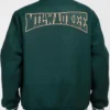 Milwaukee Bucks Dark Green Letterman Jacket Back