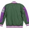 Milwaukee Bucks Green And Purple Varsity Jacket Back