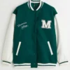 Minnesota College Green And Cream Varsity Bomber Jacket