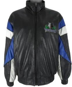 Minnesota Timberwolves Vintage Zip Leather Jacket