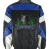 Minnesota Timberwolves Vintage Zip Leather Jacket Back