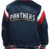 Mireya Florida Panthers Shut Out Satin Blue Varsity Bomber Jacket