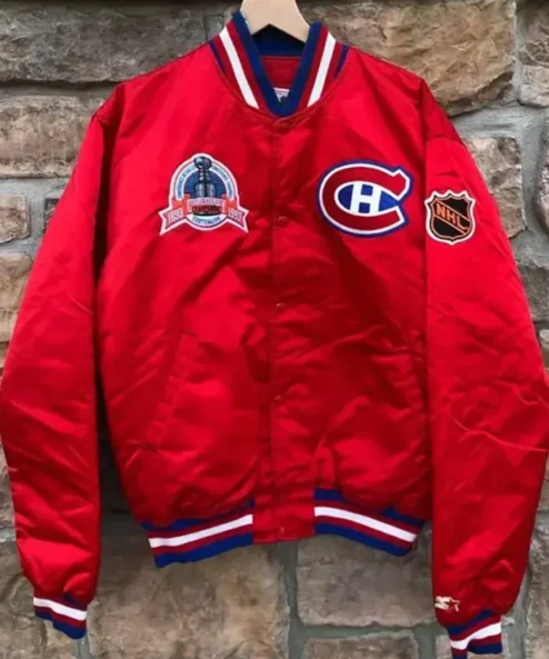 Montreal Canadiens 1993 Stanley Cup Red Satin Jacket
