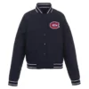 Montreal Canadiens Front Hit Poly Twill Navy Blue Jacket