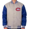 Montreal Canadiens Poly-Twill Gray And Blue Jacket