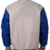 Montreal Canadiens Poly-Twill Gray and Royal Varsity Jacket