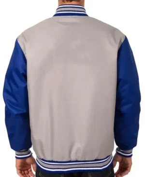 Montreal Canadiens Poly-Twill Gray and Royal Varsity Jacket