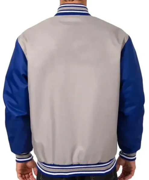 Montreal Canadiens Poly-Twill Gray and Royal Varsity Jacket