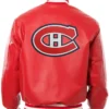 Montreal Canadiens Red Letterman Varsity Jacket