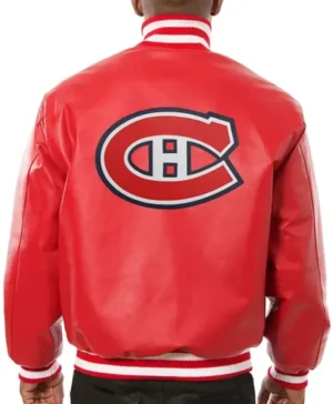 Montreal Canadiens Red Letterman Varsity Jacket